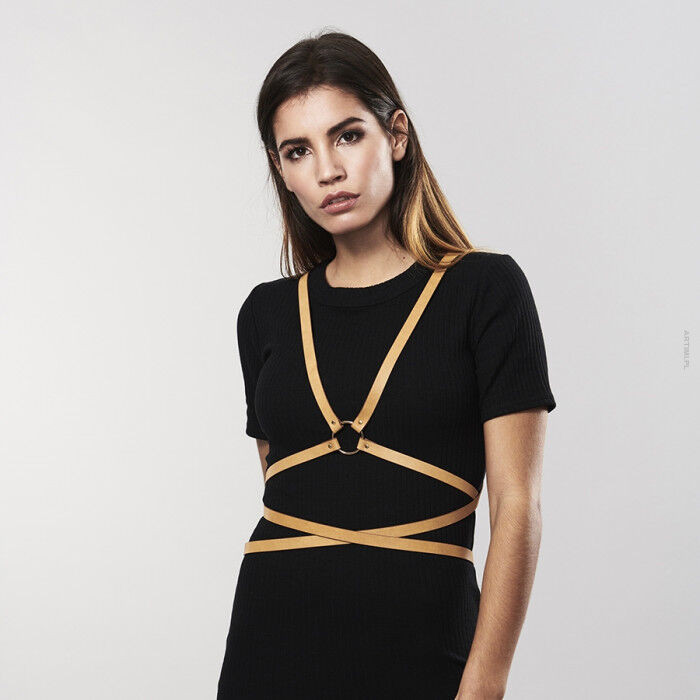 Bijoux Indiscrets 0235 Maze Multi Way Body Harness Brown