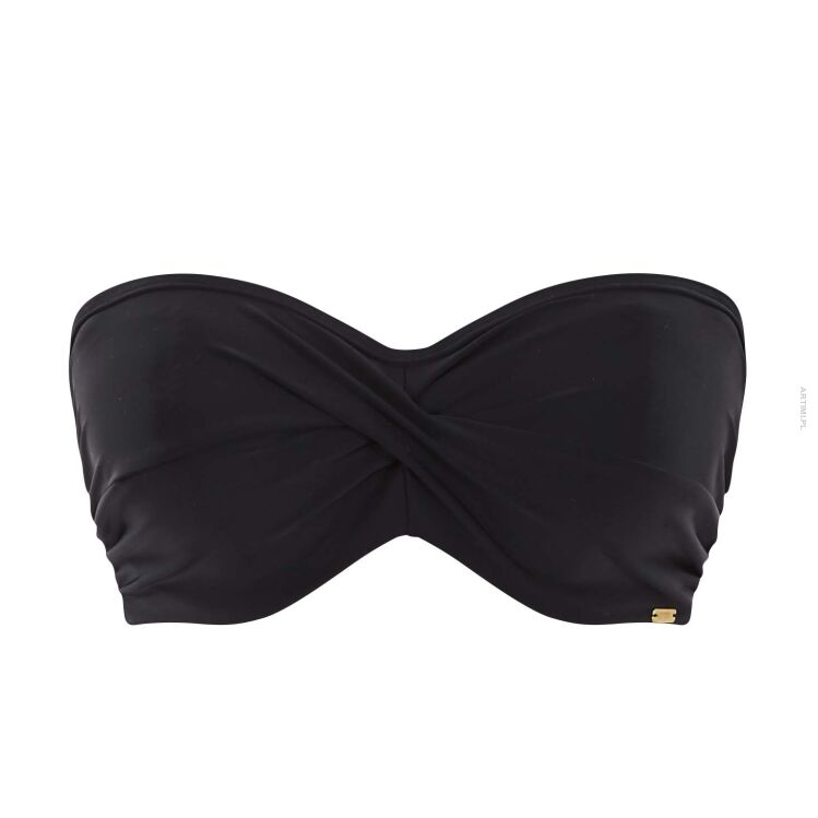 Panache Swim Anya Riva twist bandeau bikini black czarny