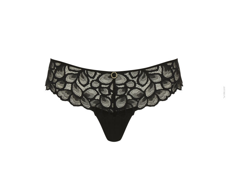 Panache Allure koronkowe stringi black latte