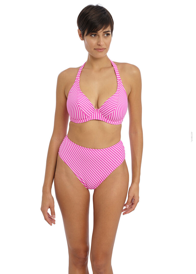 Freya Swim Jewel Cove klasyczne majtki z podwyższonym stanem do stroju kąpielowego raspberry