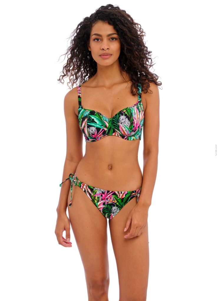 Freya Swim Cala Selva wiązane majtki do stroju kąpielowego Jungle