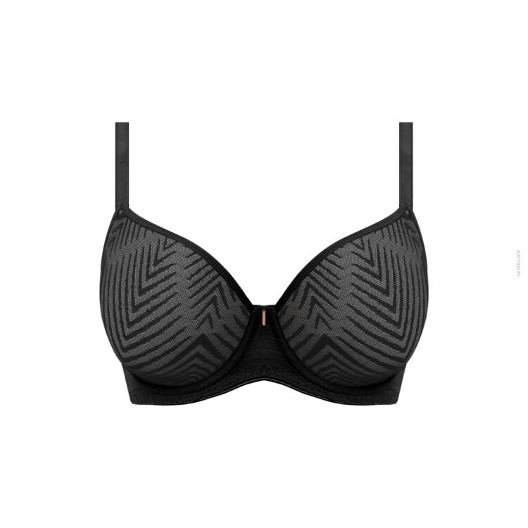 Freya Tailored usztywniany biustonosz Deco Plunge T-shirt czarny