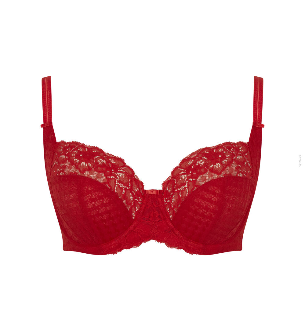 Panache Envy miękki biustonosz balkonowy Poppy Red